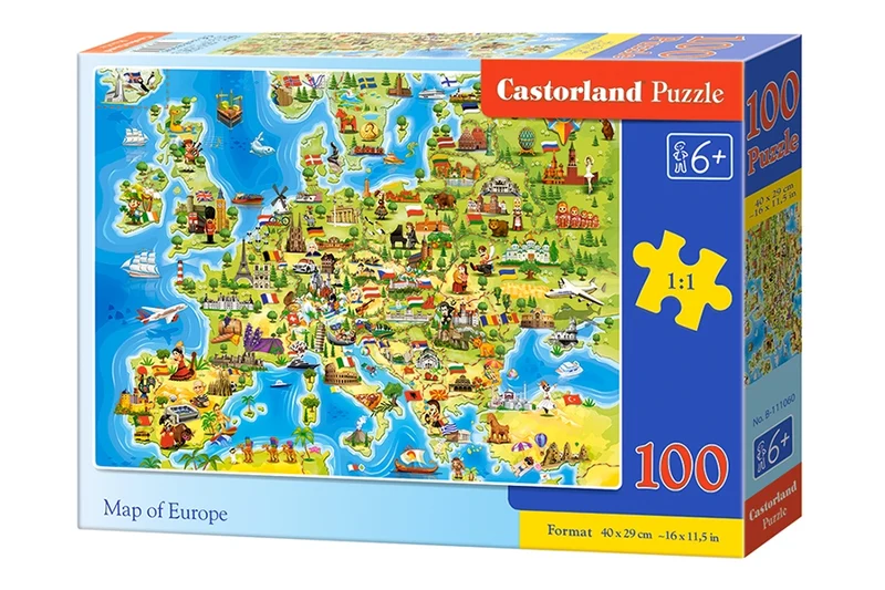 Map of Europe, 100pc