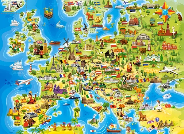 Map of Europe, 100pc