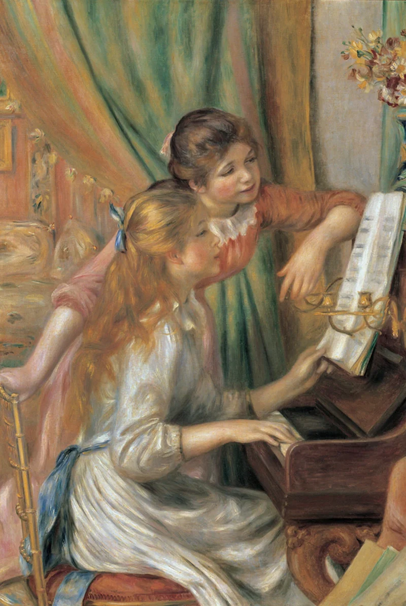 Two Young Girls at the Piano