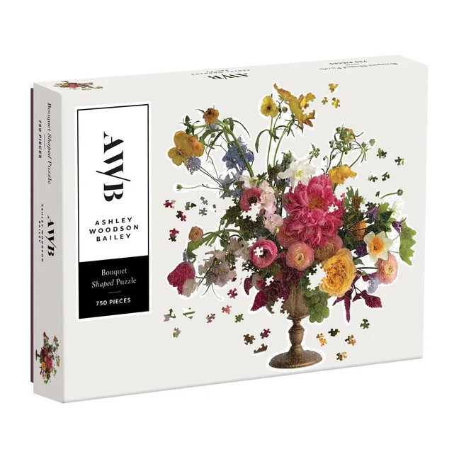 Bouquet Shaped Puzzle, Ashley Woodson Bailey 750 Piece Shaped Puzzle
