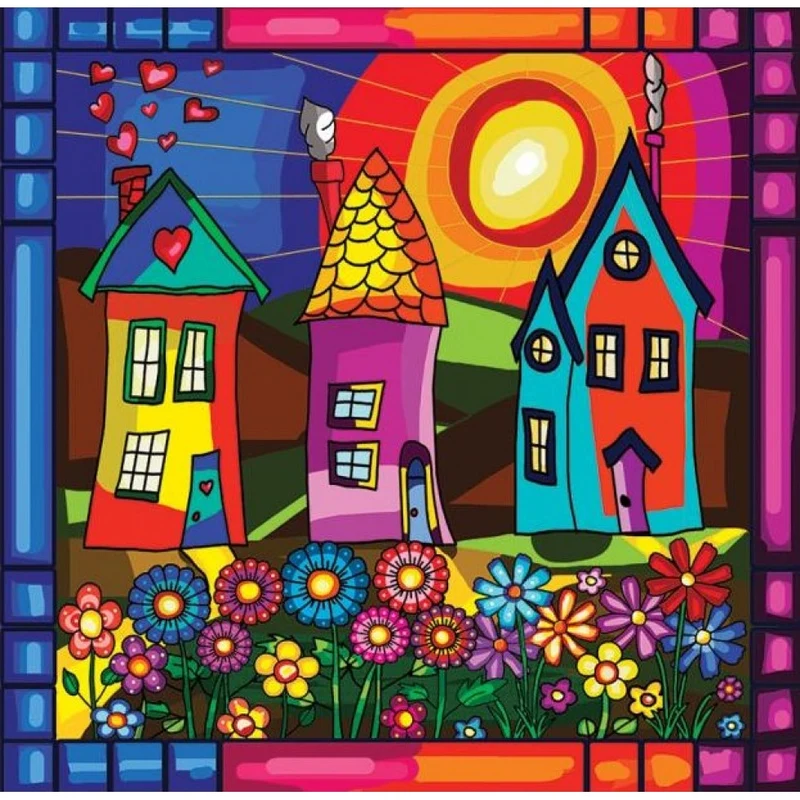 Maisons/ Houses, Diamond Painting