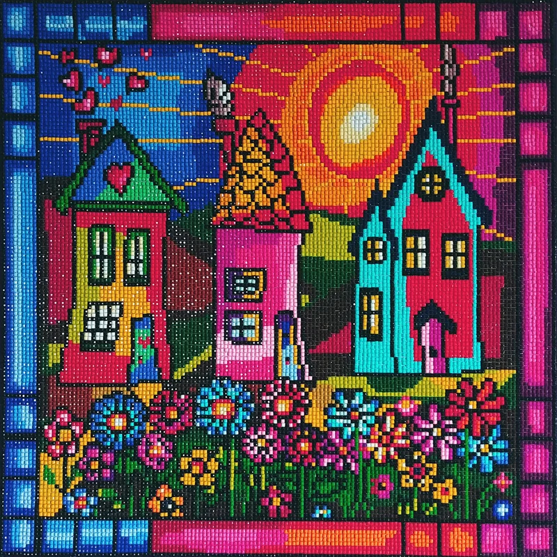 Maisons/ Houses, Diamond Painting