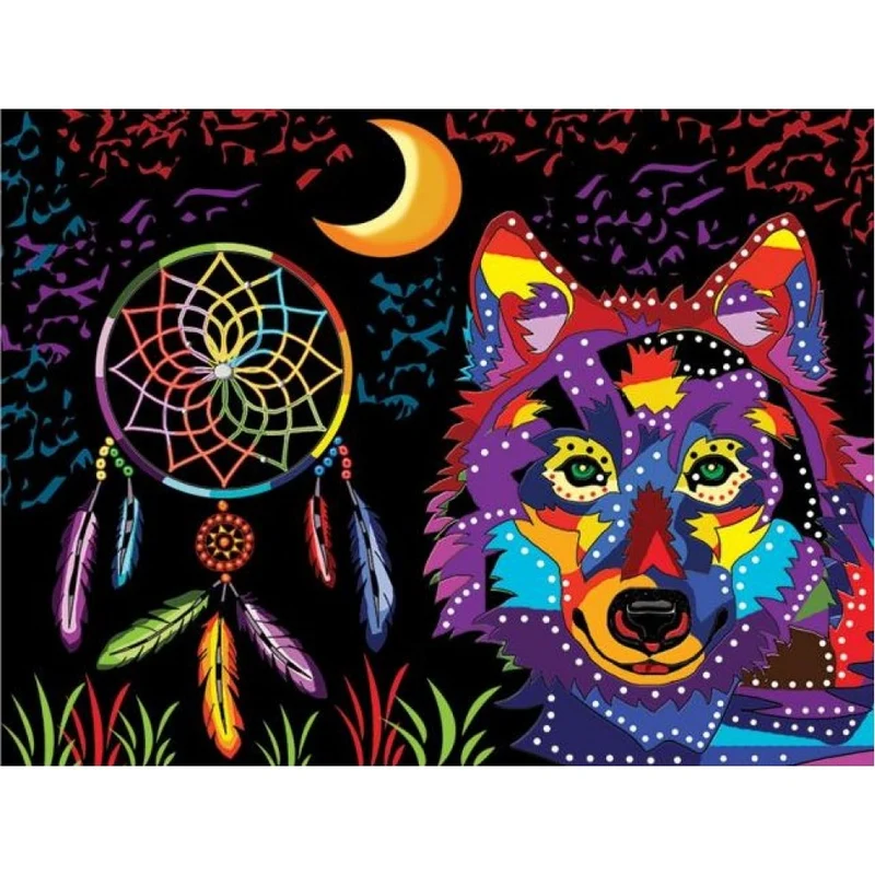 Loup de Reve/ Dream Wolf, Diamond Painting