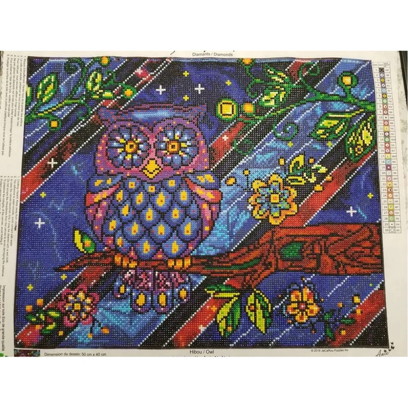 Hibou/ Owl, Diamond Painting