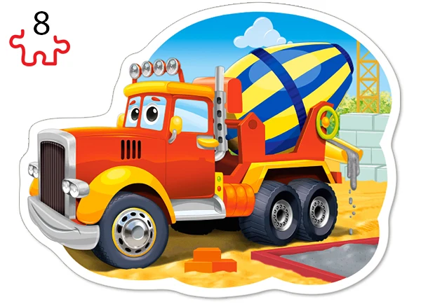 Construction Vehicles, 4 Puzzles