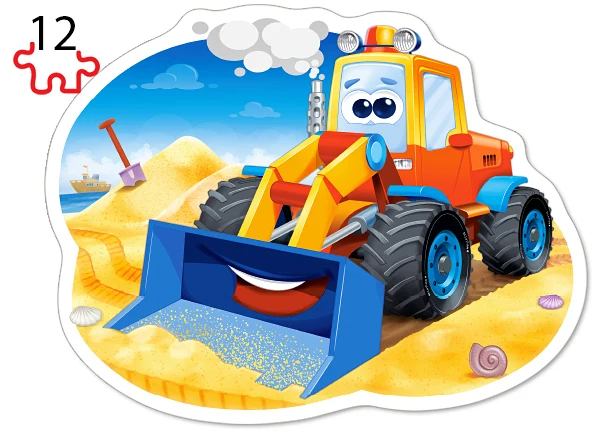 Construction Vehicles, 4 Puzzles