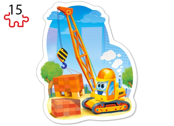 Construction Vehicles, 4 Puzzles