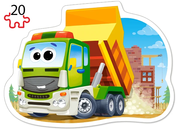 Construction Vehicles, 4 Puzzles