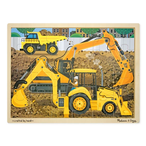 Diggers at Work - Wooden Jigsaw Puzzle