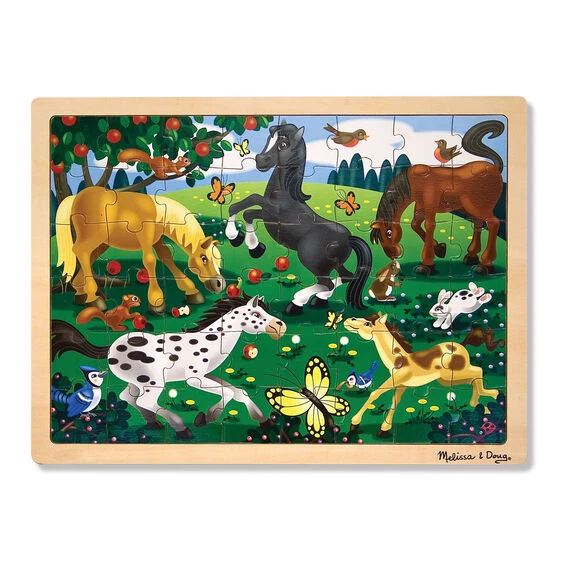 Frolicking Horses - Wooden Tray