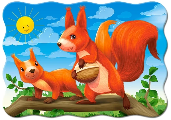Squirrel Mom and Her Baby