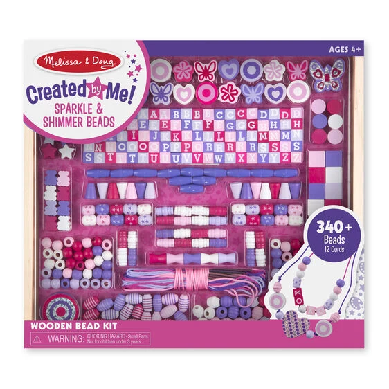 Created by Me! Sparkle & Shimmer Beads Wooden Bead Kit