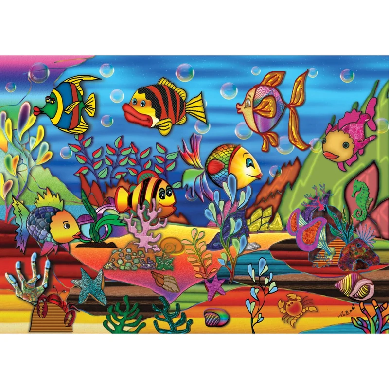 Couleurs Sous-Marines/ Color the Sea - Color Reverse Puzzle