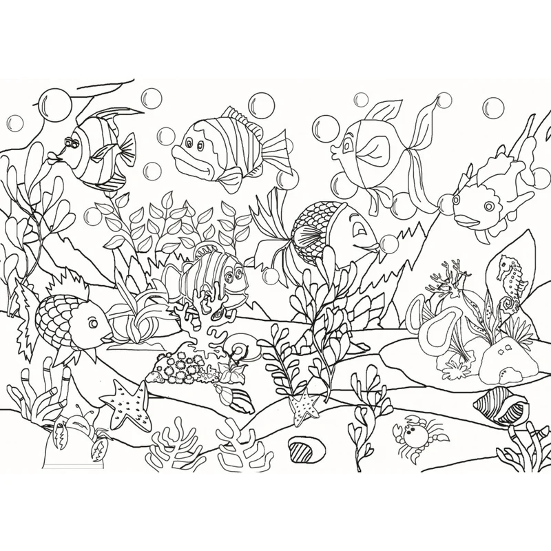 Couleurs Sous-Marines/ Color the Sea - Color Reverse Puzzle