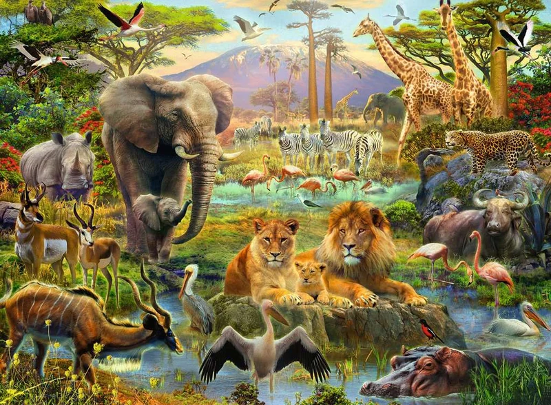 Ravensburger Animals of the Savanna (200 XXL)