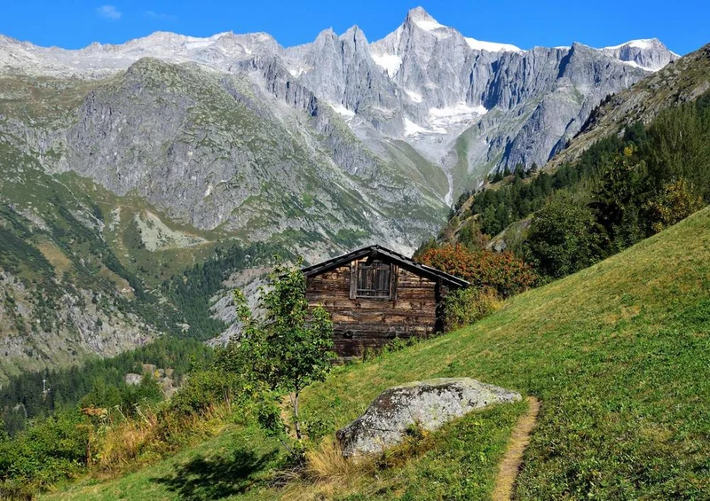 23700 Natur - Holzhaus im Gebirge Puzzle