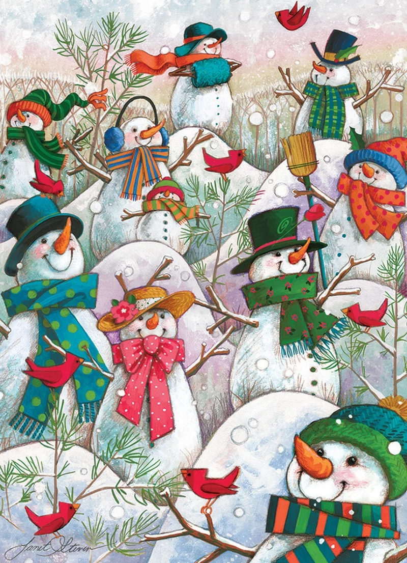 Hill of a Lot of Snowmen, Janet Stever