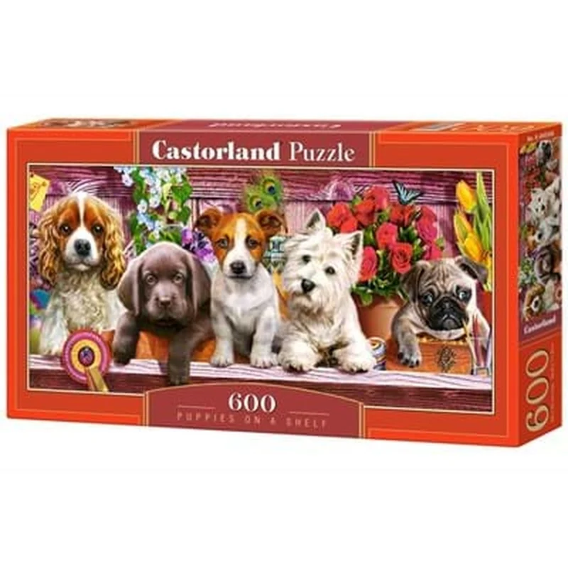Puppies on a Shelf