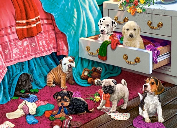 Puppies in the Bedroom