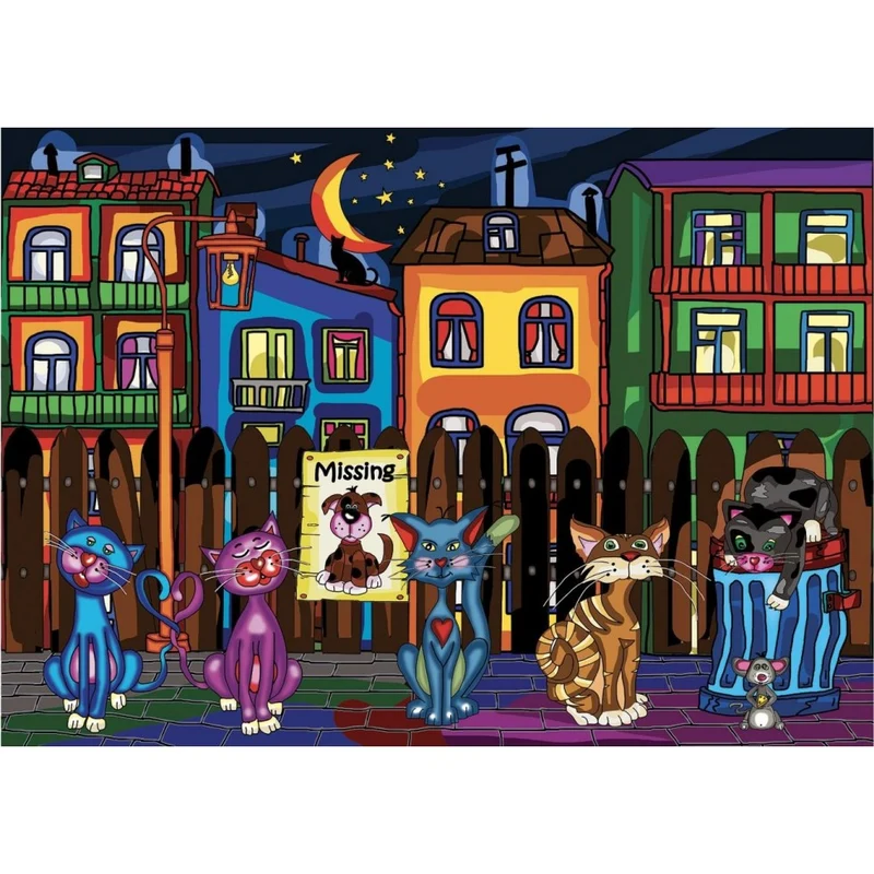 Chats de Ruelle/ Alley Cats, Diamond Painting