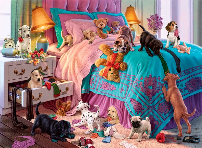 Naughty Puppies, Steve Read (1000pcs)