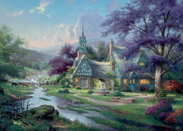 Clocktower Cottage, Thomas Kinkade