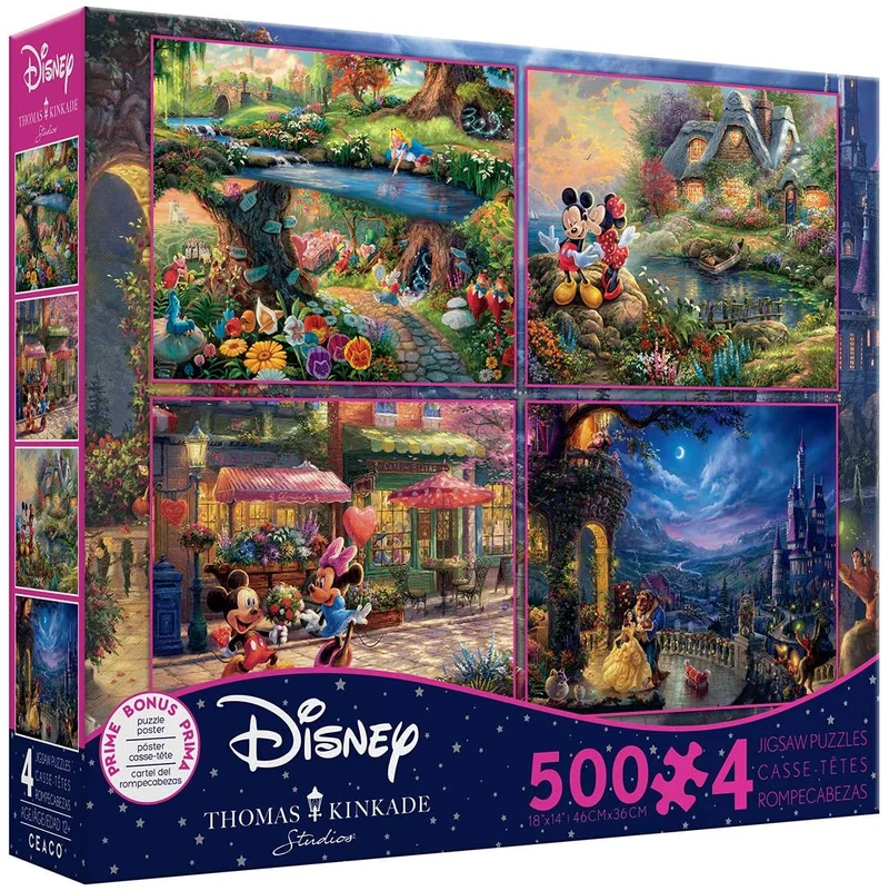 Thomas Kinkade Disney - Multipack - 4 in 1 Puzzles (500pcs)