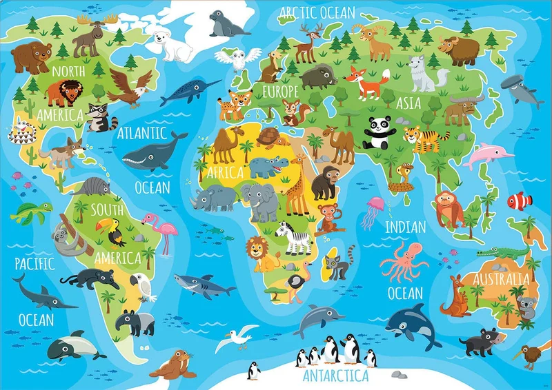 Animals World Map