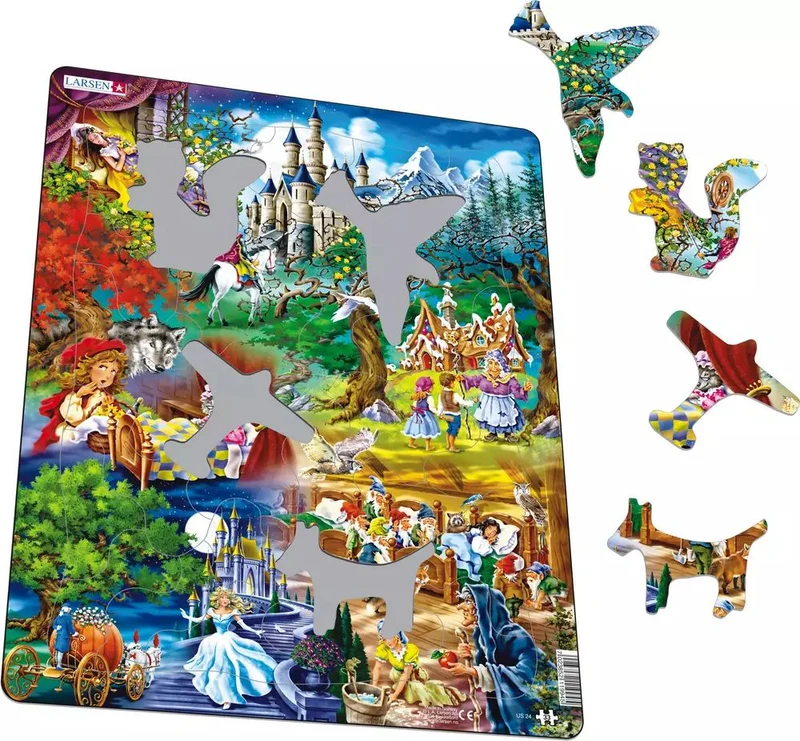 Grimm's Fairy Tales (Tray Puzzle/Shaped Pieces)