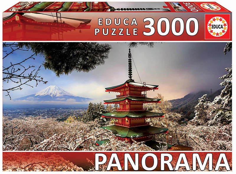 Mount Fuji and Chureito Pagoda, Japan (Panorama)