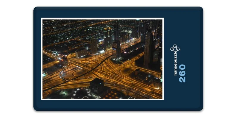 18111 Orte - Dubai bei Nacht Puzzle