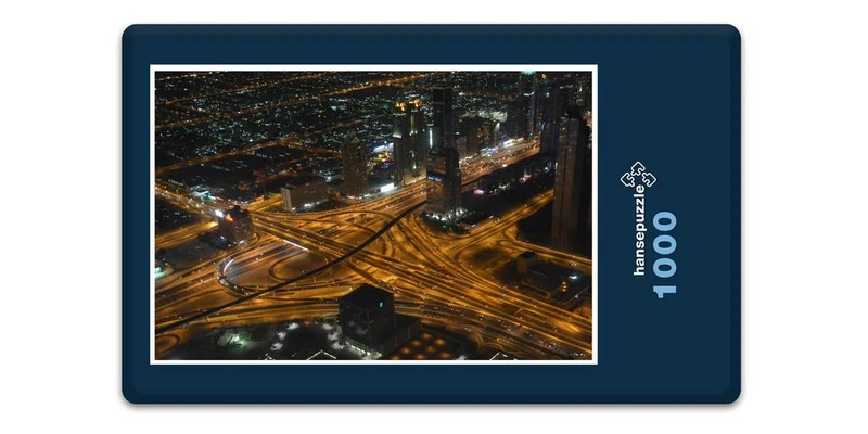 18111 Orte - Dubai bei Nacht Puzzle