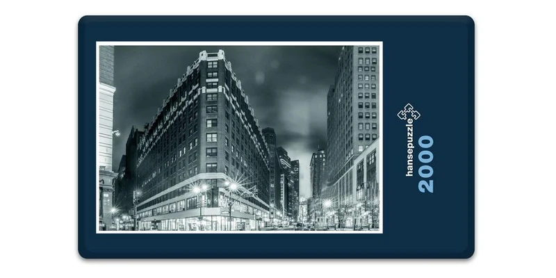 18132 Gebäude - New York bei Nacht Puzzle