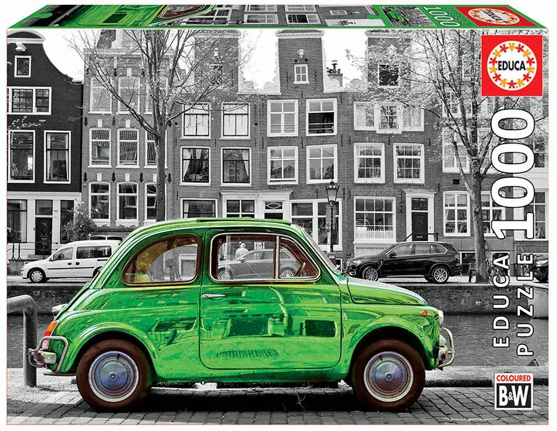 Car in Amsterdam - Coloured Black & White