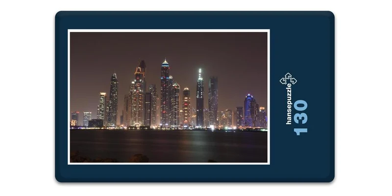 18102 Gebäude - Dubai bei Nacht Puzzle