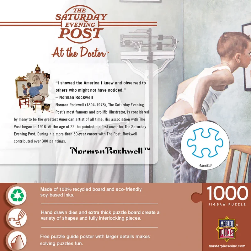 Saturday Evening Post - At the Doctor, Norman Rockwell (1000pcs)
