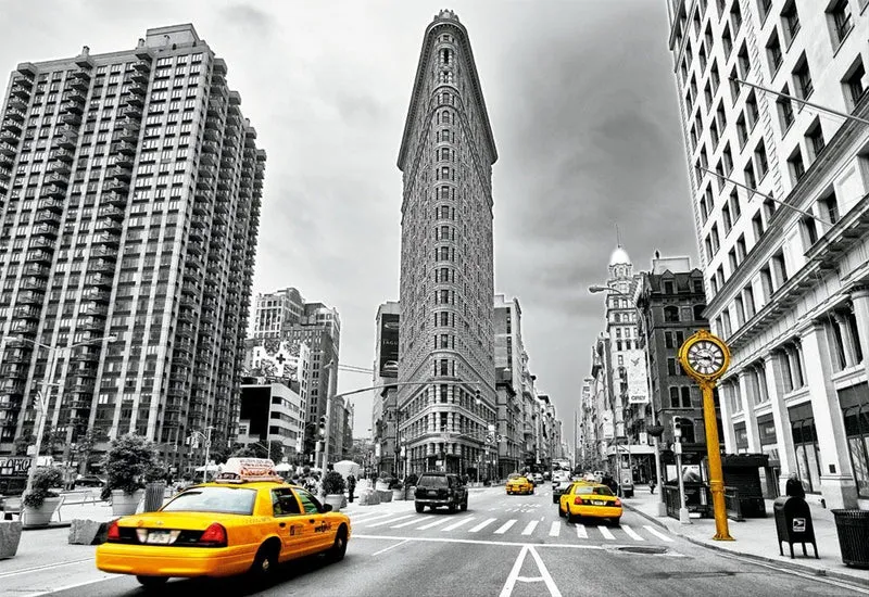 Flatiron Building, New York - Coloured Black & White