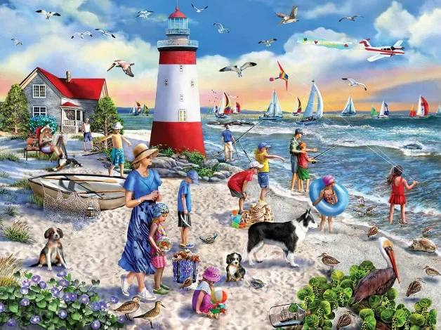 Lighthouse Beach, Mary Thompson