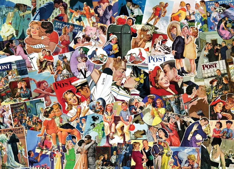 Romance Collage, Norman Rockwell - The Saturday Evening Post (Version 1)