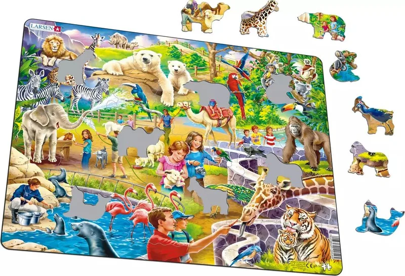 Zoo Animals (Tray Puzzle/Shaped Pieces)