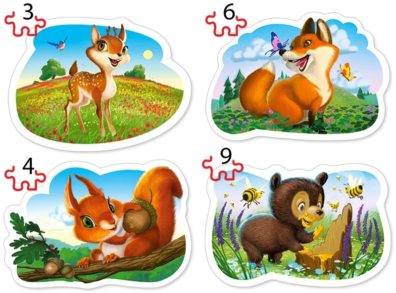 Forest Animals (4x Shaped Puzzles)