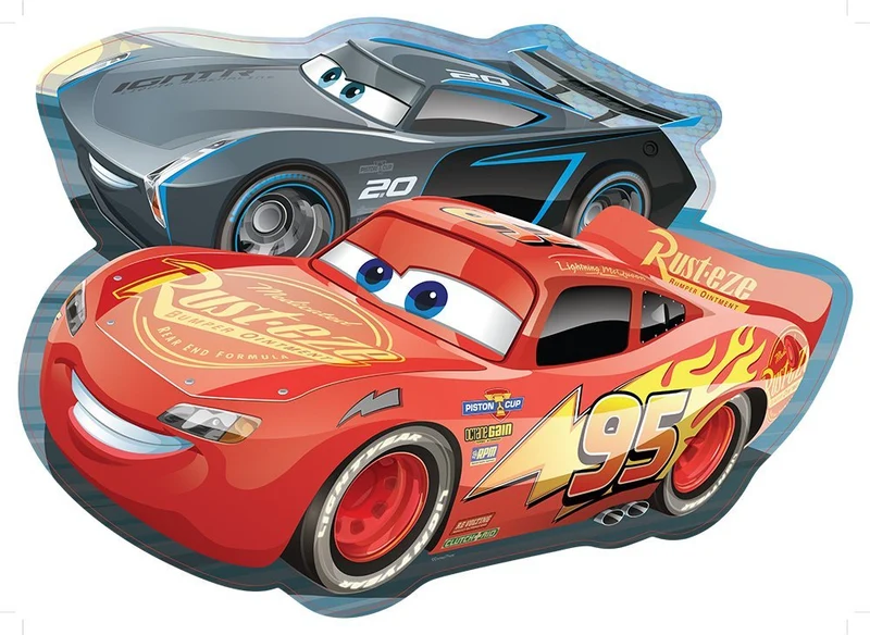 Ravensburger Disney-Pixar's Cars 3: Dueling Cars (Shaped Floor Puzzle)