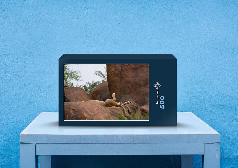29974 Tierwelt - Löwe auf Felsen Puzzle