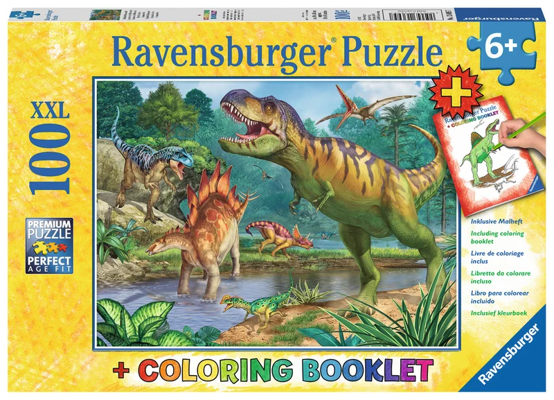 Ravensburger World of Dinosaurs + Coloring Booklet