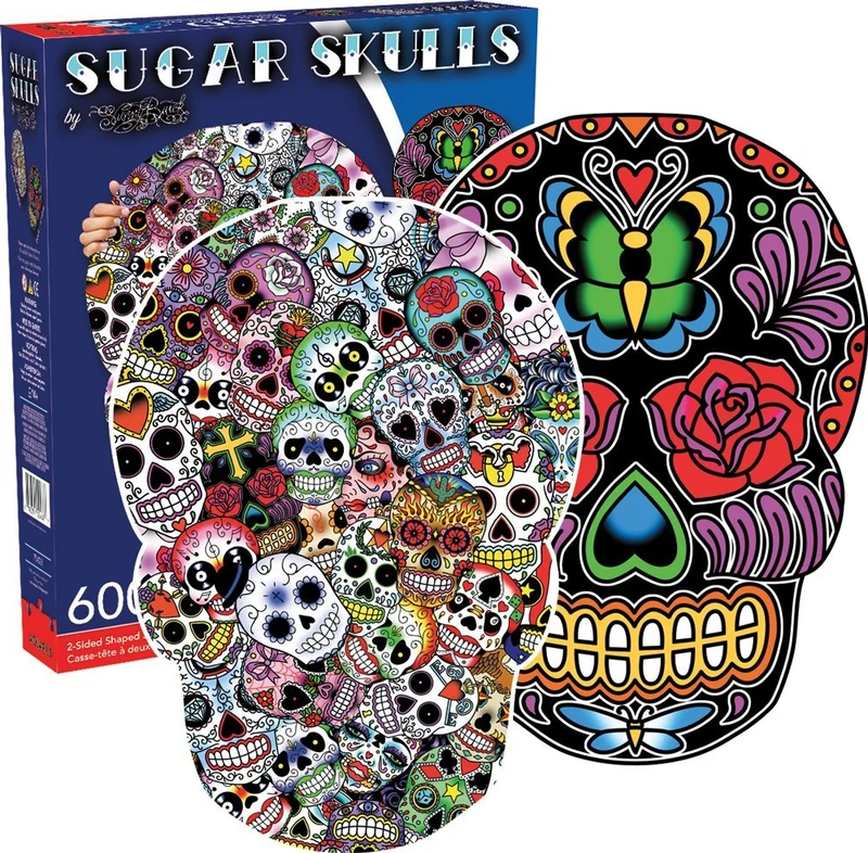Sugar Skulls, Sunny Buick (2-Sided Shaped Puzzle)