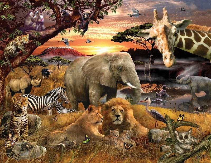 Wild Savanna, Lori Schory (Family Puzzle)