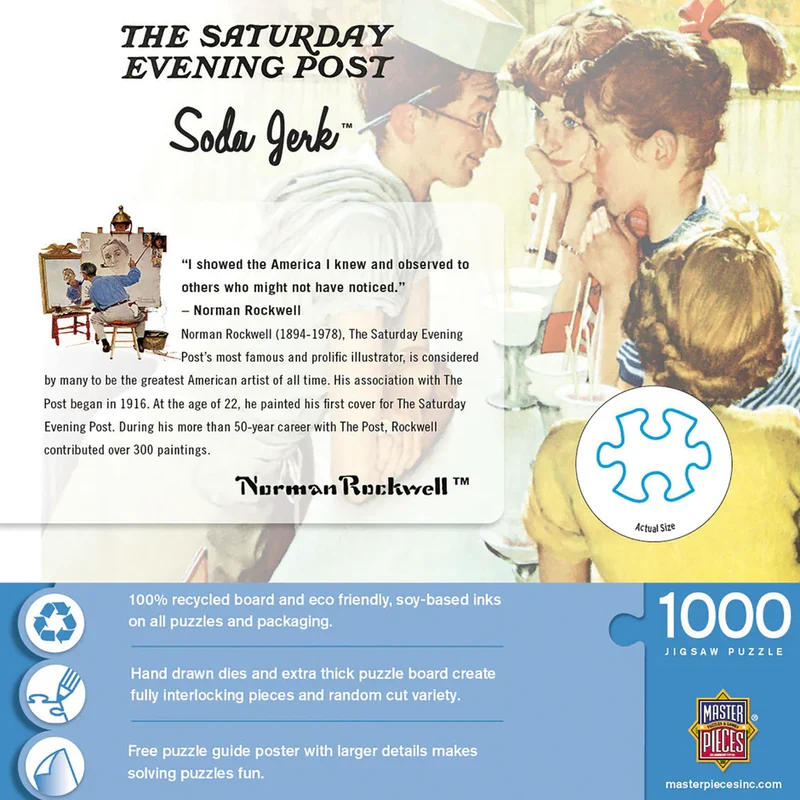 Saturday Evening Post - Soda Jerk, Norman Rockwell (1000pcs)