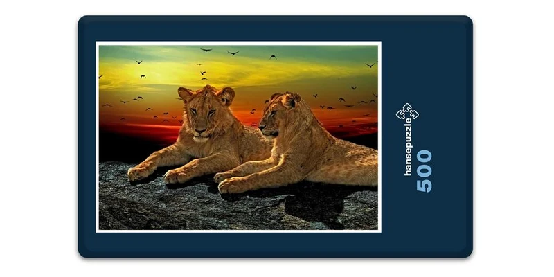 16909 Tierwelt - Löwen-Paar Puzzle