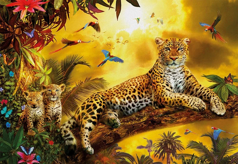 Leopard and His Cubs, Jan Patrik Krasny
