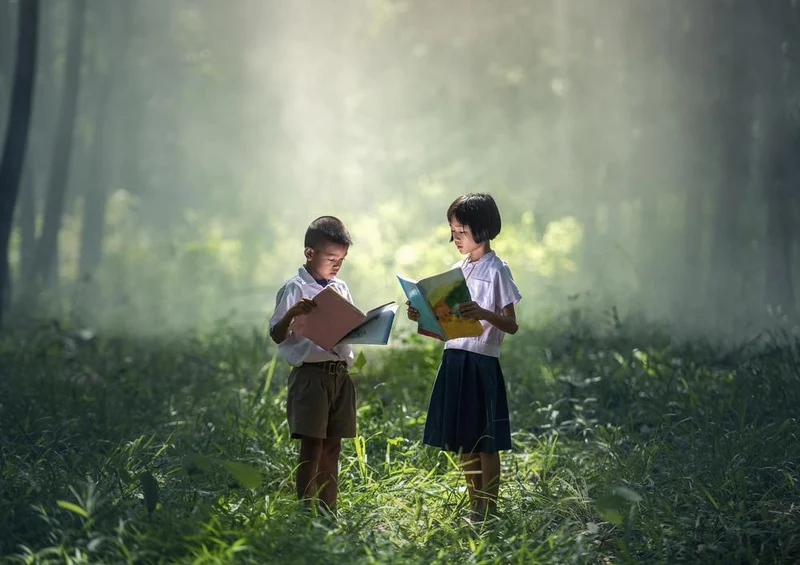16804 Menschen - Wald-Kinder Puzzle